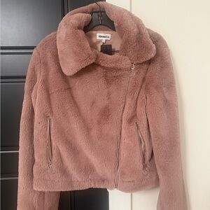 REVOLVE Teddy Jacket in BLUSH